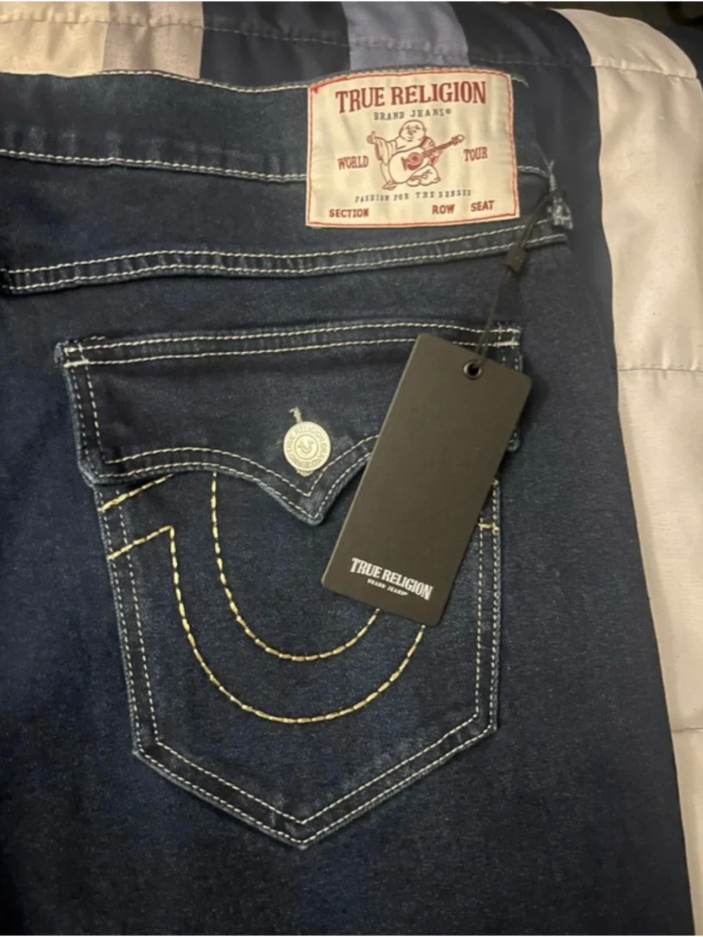 True Religion Men’s Dark Indigo straight Jeans